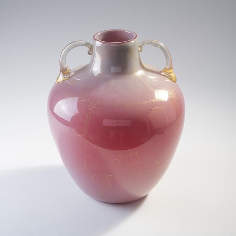 Bild 1 zu Objekt, Vase 'Incamiciato pesco oro', um 1937, Flavio Poli, Seguso Vetri D'arte, Murano, 175C 465