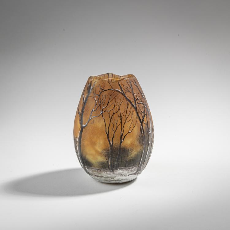 Bild 1 zu Objekt, Vase 'Cr&eacute;puscule neige' or 'Paysage hiver', c. 1902, Daum Fr&egrave;res, Nancy, 176C 372