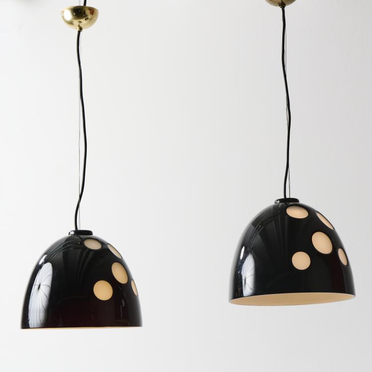 Bild 1 zu Objekt, Two pendant lights, c. 1970 (design), Carlo Nason (attributed), Mazzega, Murano, 175B 326