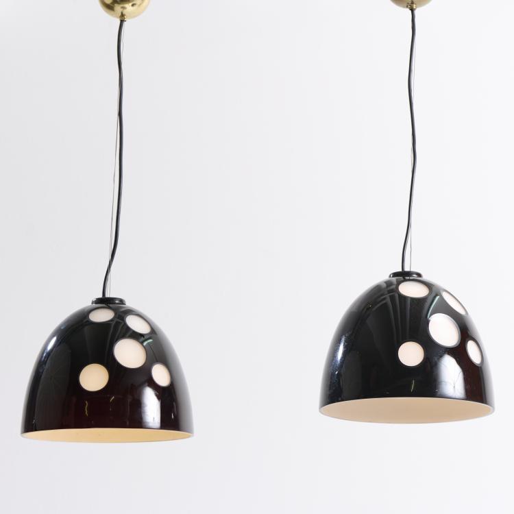 Bild 2 zu Objekt, Two pendant lights, c. 1970 (design), Carlo Nason (attributed), Mazzega, Murano, 175B 326