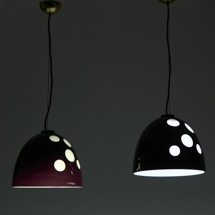 Bild 3 zu Objekt, Two pendant lights, c. 1970 (design), Carlo Nason (attributed), Mazzega, Murano, 175B 326