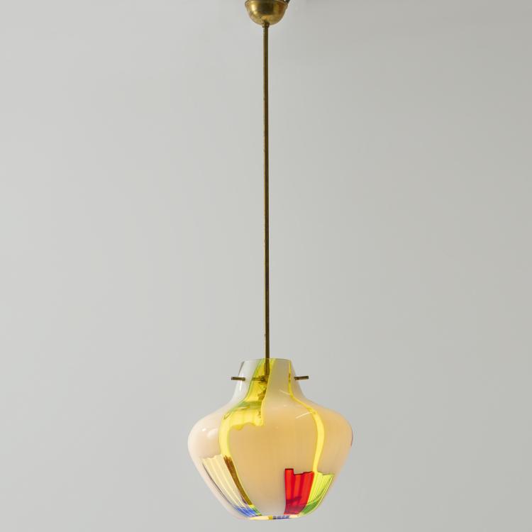 Hauptbild zu Objekt, 'Bandiere' ceiling light , 1954 (design), Anzolo Fuga, Venini & C., Murano, 175B 209