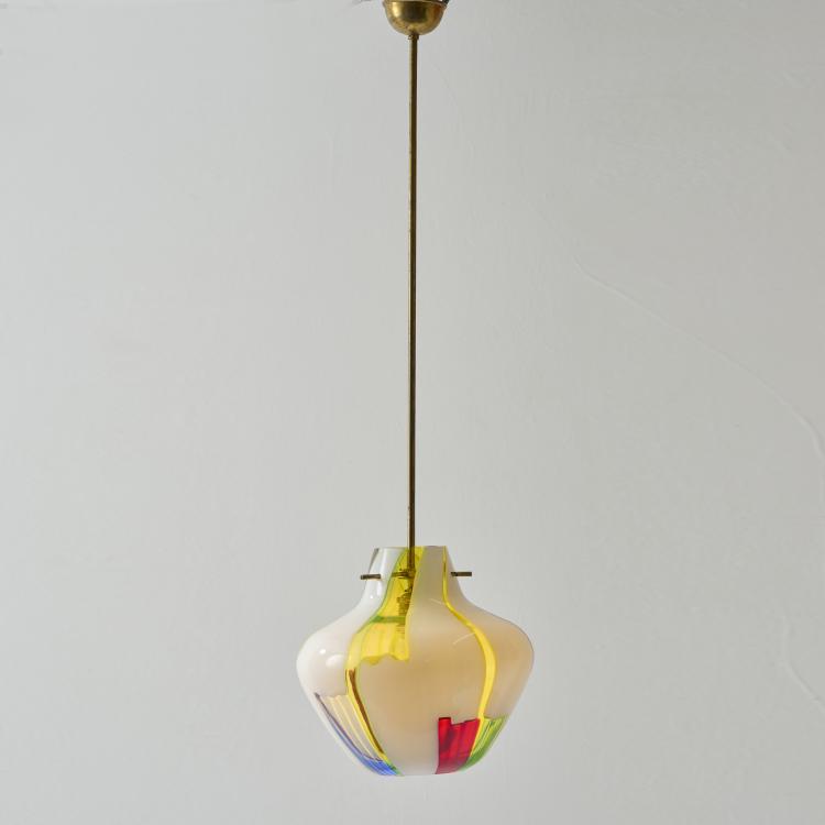 Bild 1 zu Objekt, 'Bandiere' ceiling light , 1954 (design), Anzolo Fuga, Venini & C., Murano, 175B 209