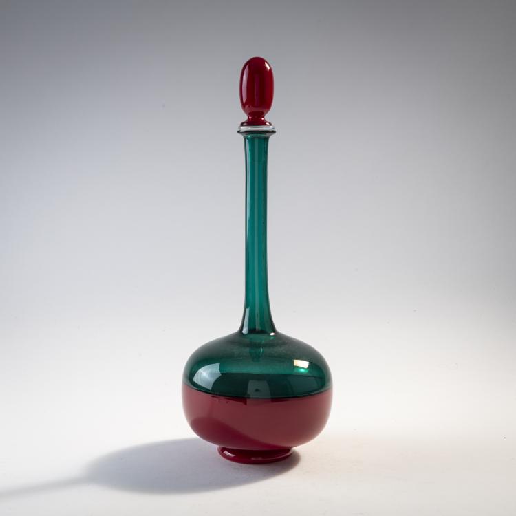 Hauptbild zu Objekt, Flasche mit Stopfen 'Morandiana (V)', 1949/50, Gio Ponti, Venini & C., Murano, 175C 535