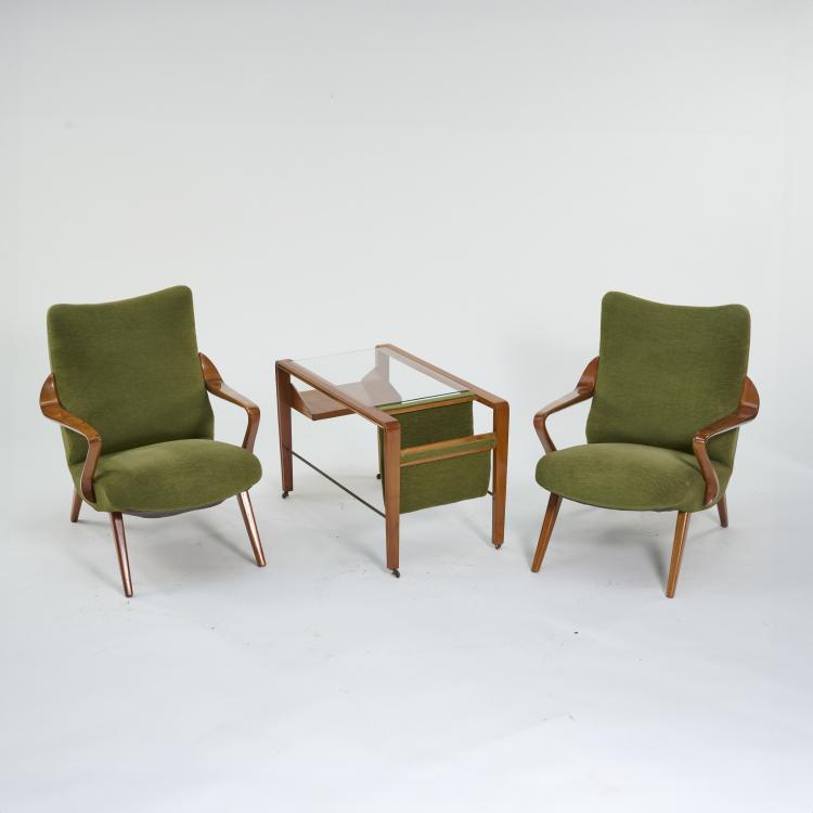 Bild 2 zu Objekt, Two armchairs and a side table, c. 1955 (design), Carlo De Carli, Italien, 175B 219