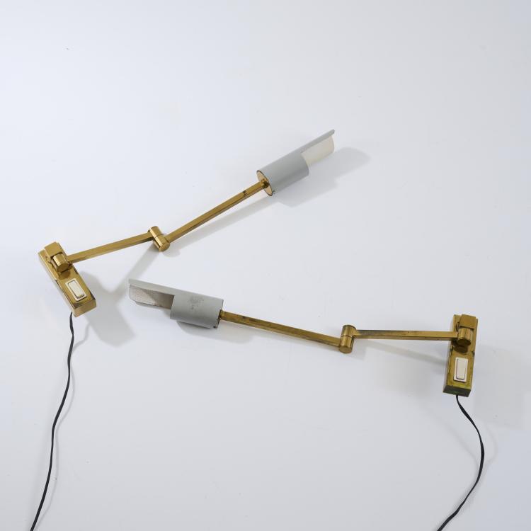 Hauptbild zu Objekt, Two wall lights, c. 1958 (design), Gino Sarfatti (in the style of), 175B 241