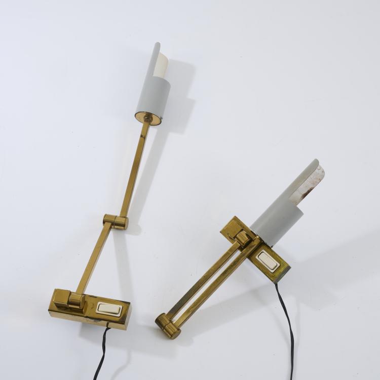 Bild 1 zu Objekt, Two wall lights, c. 1958 (design), Gino Sarfatti (in the style of), 175B 241