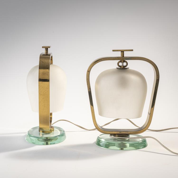 Bild 1 zu Objekt, Two table lights, 1950s (design), Fontana Arte, Mailand / Milan, 175B 205