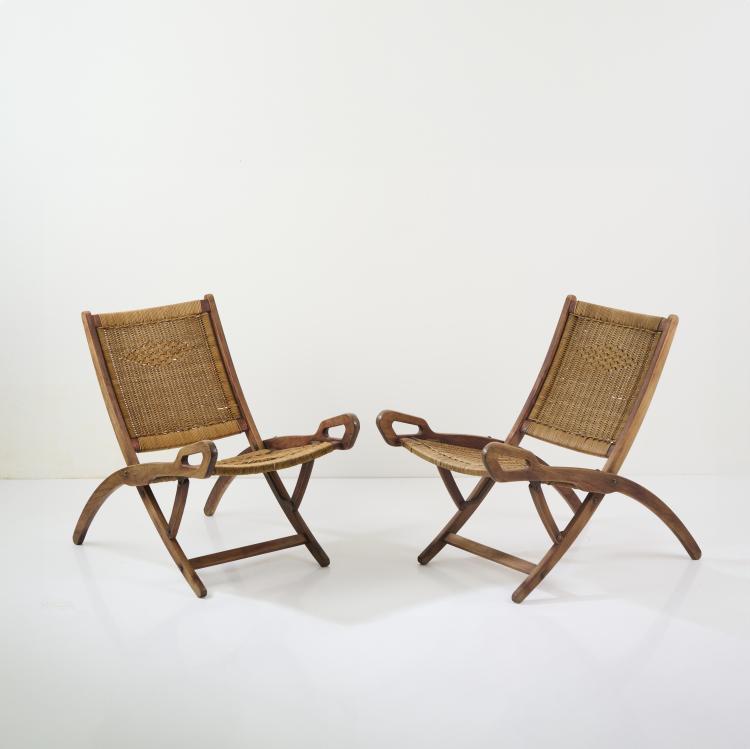 Bild 1 zu Objekt, Two 'Ninfea' folding chairs, 1958 (design), Gio Ponti, Reguitti, Fratelli, Agnosine, 175B 237
