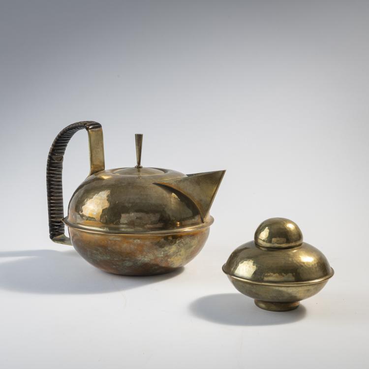 Hauptbild zu Objekt, Teapot and tea caddy, c. 1930, Hayno Focken, Focken, Hayno; Przyrembel, Hans, 175B 146