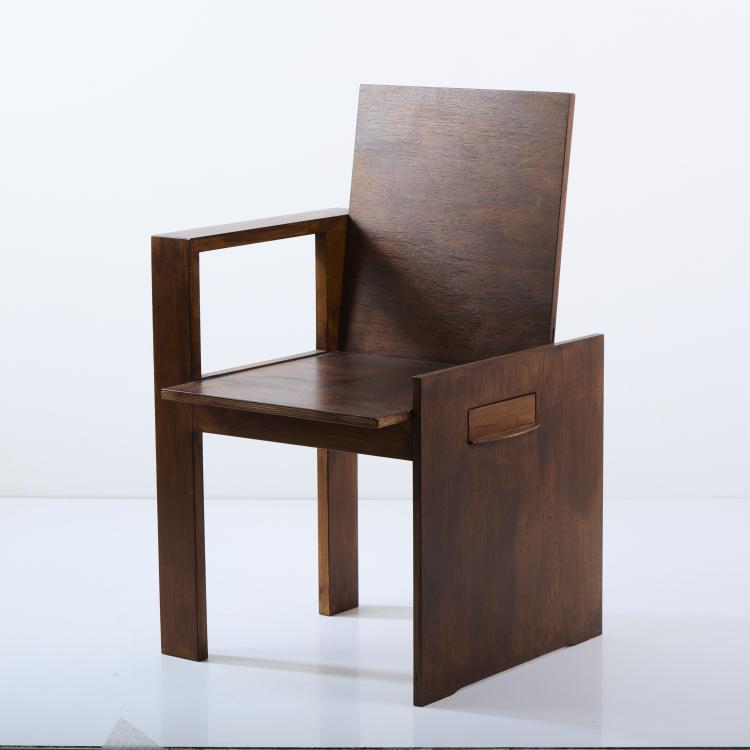 Hauptbild zu Objekt, Armchair with drawer, 1980s, Deutschland, 175B 364