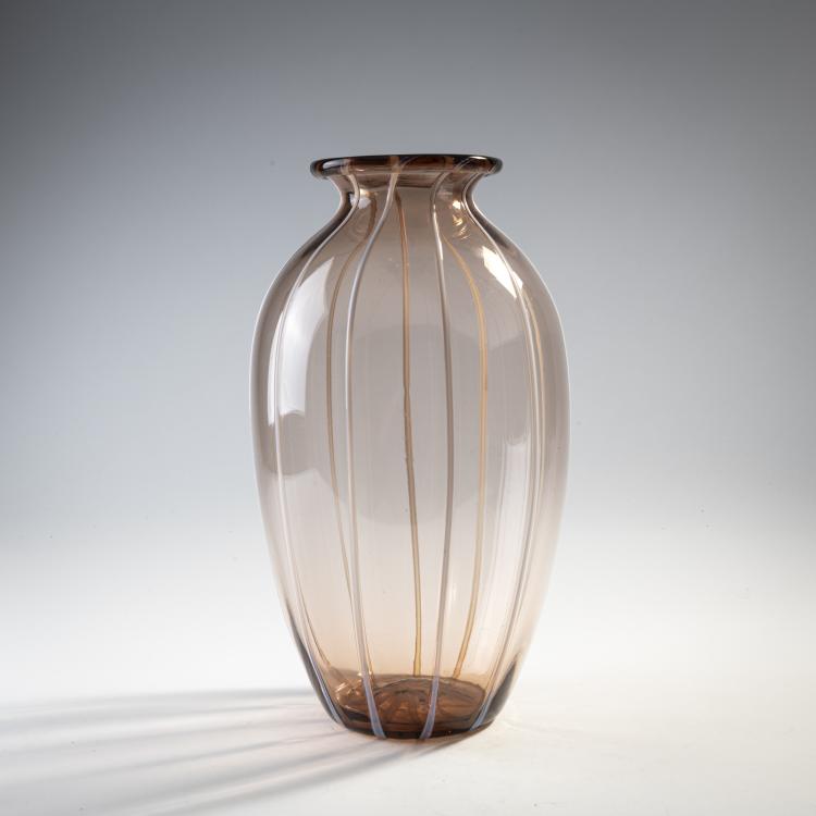 Hauptbild zu Objekt, Gro&szlig;e Vase 'A fili di lattimo', um 1926, Napoleone Martinuzzi, Venini & C., Murano, 175C 445