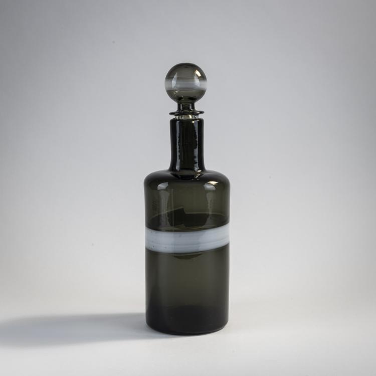 Bild 1 zu Objekt, 'A fasce orizzontale' bottle with stopper, c. 1950, Fulvio Bianconi, Venini & C., Murano, 175C 540