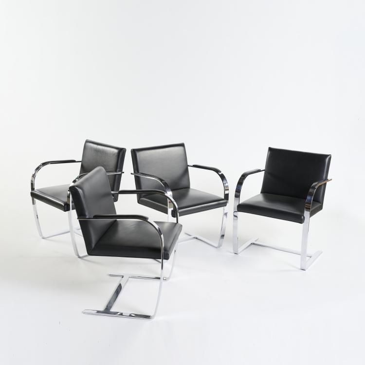 Hauptbild zu Objekt, Four 'Brno' armchairs, 1929/30 (design), Ludwig Mies van der Rohe, Knoll International, New York, 176B 206
