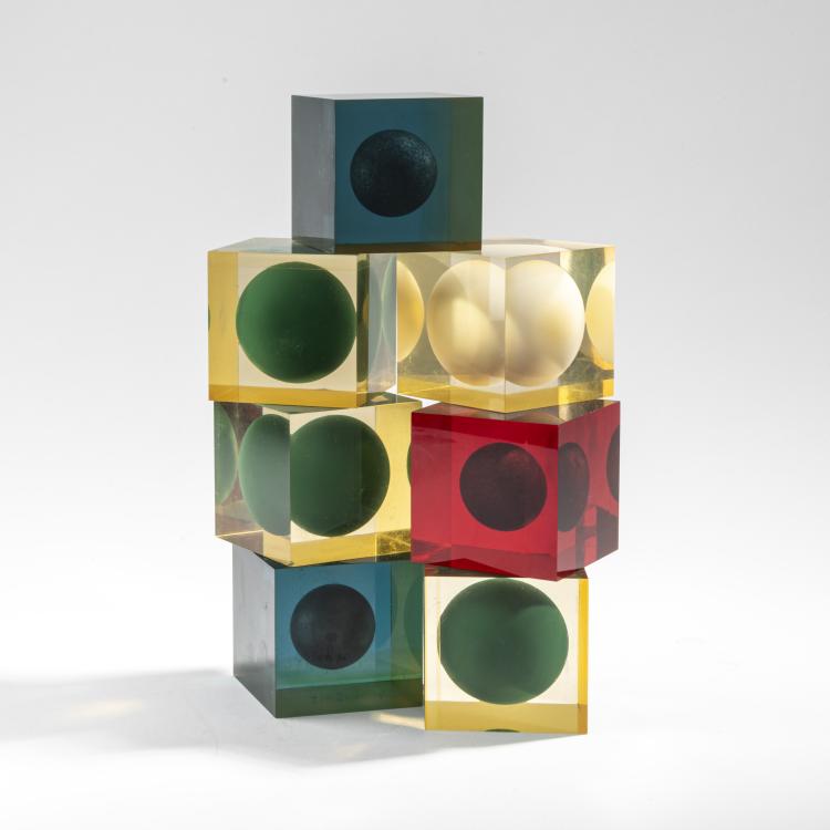 Hauptbild zu Objekt, Sieben Kuben, um 1959-63, Enzo Mari, Danese, Mailand, 176B 171
