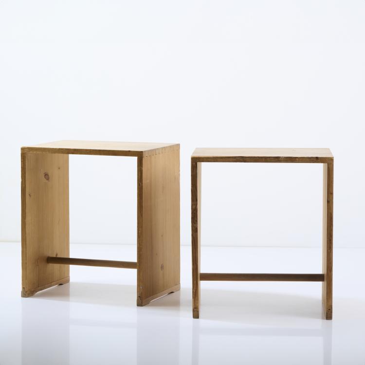 Bild 2 zu Objekt, Zwei 'Ulmer Hocker', 1953 (Entwurf), Max Bill,Hans Gugelot,Paul Hildinger, Hochschule f&uuml;r Gestaltung, Ulm (HFG); Hildinger, Paul, 175B 212