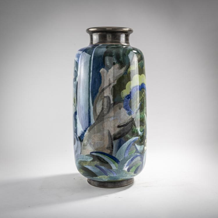 Bild 1 zu Objekt, Bodenvase 'Le Cavalier &agrave; l'oiseau', 1934, Ren&eacute; Crevel (nach), S&egrave;vres, Manufacture Nationale de, 176C 492