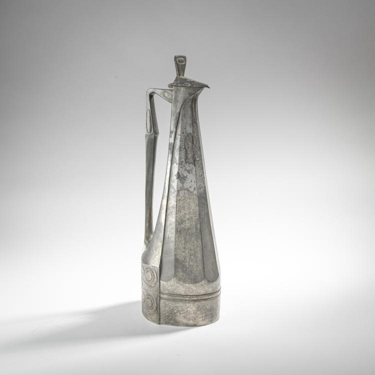 Hauptbild zu Objekt, Wine jug, model for the Olbrich House at the Darmstadt Colony exhibition, 1901, Joseph Maria Olbrich, Hueck, Eduard, L&uuml;denscheid, 176C 705