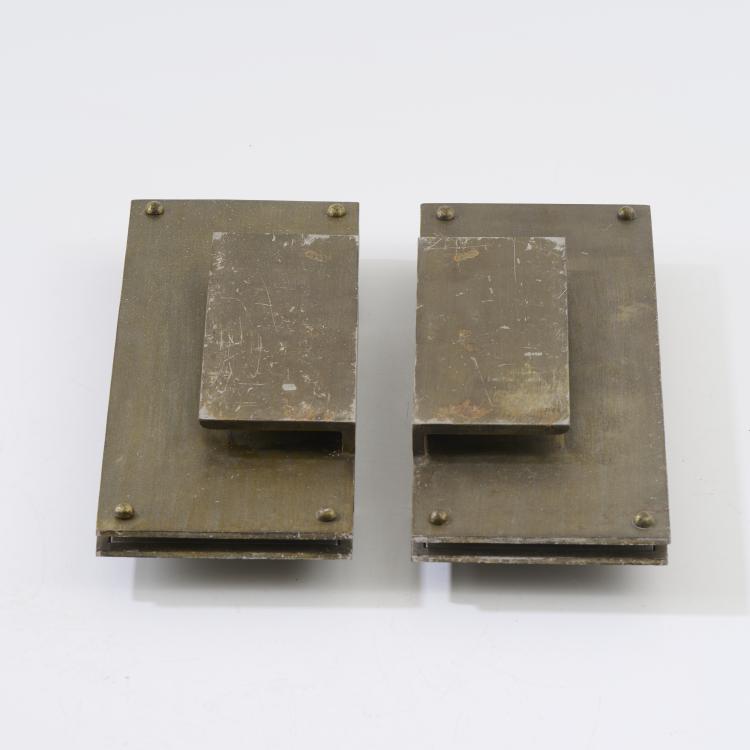 Hauptbild zu Objekt, Two door handles, 1990s, Stefan Herzog, Werkstatt Herzog, Stefan, M&uuml;nchen, 176B 346