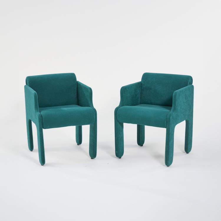 Hauptbild zu Objekt, Two 'Viscontea' armchairs, 1971 (design), Giuliana Gramigna,Sergio Mazza, Full Mobili srl., Martinsicuro, 175B 313