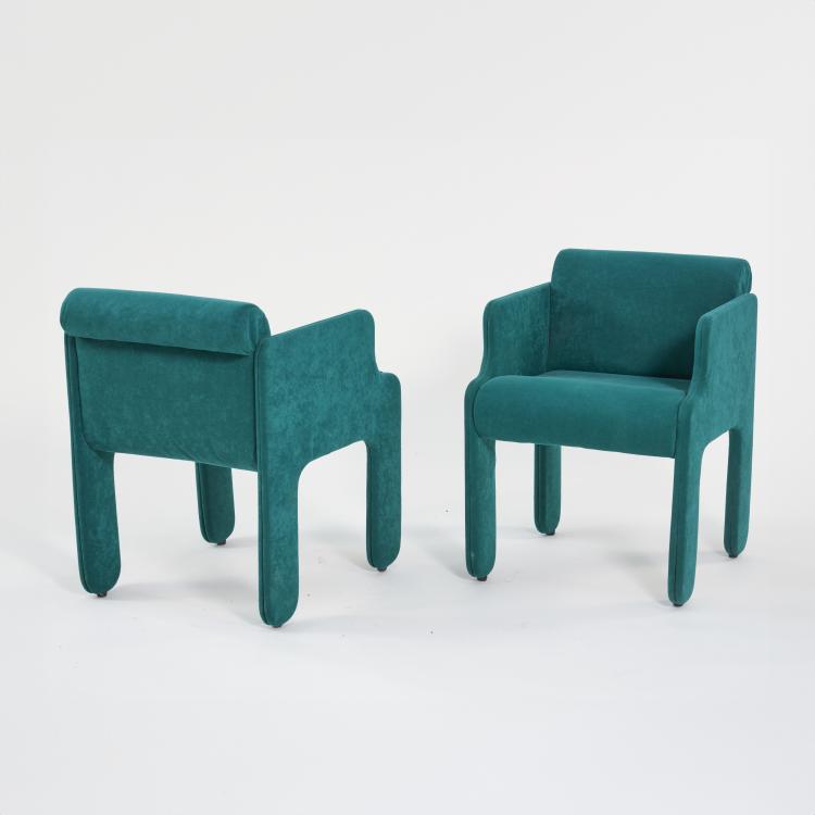 Hauptbild zu Objekt, Two 'Viscontea' armchairs, 1971 (design), Giuliana Gramigna,Sergio Mazza, Full Mobili slr., Martinsicuro, 175B 315