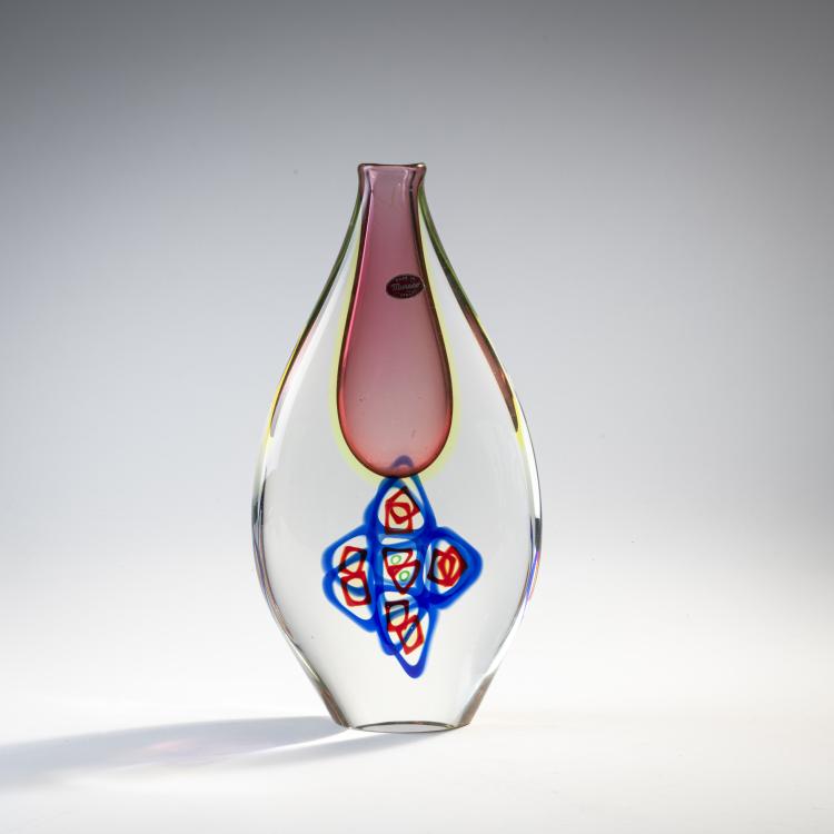 Hauptbild zu Objekt, 'Murrine sommerse' vase, c. 1964, Bruno Bon, Bon, Aldo, Murano, 175C 636