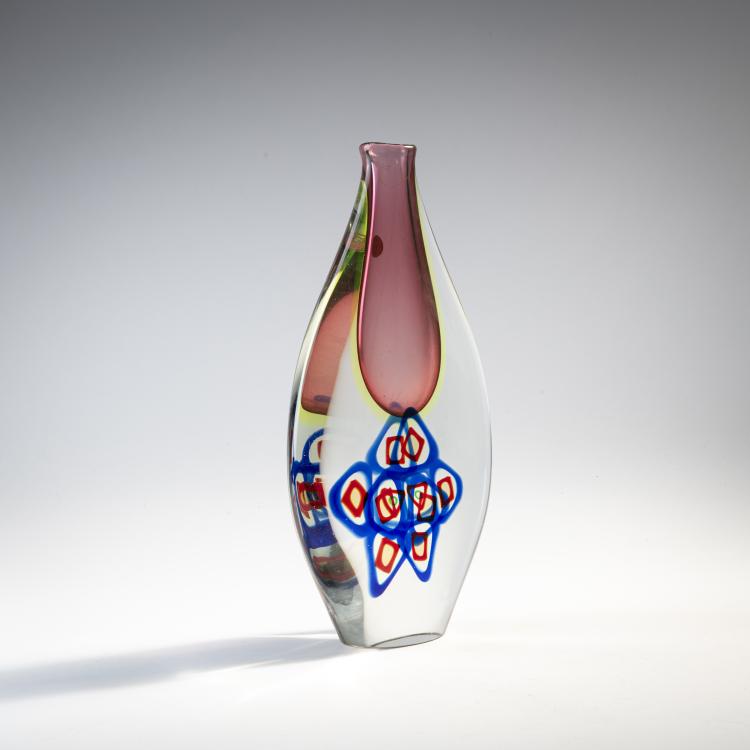 Bild 1 zu Objekt, 'Murrine sommerse' vase, c. 1964, Bruno Bon, Bon, Aldo, Murano, 175C 636
