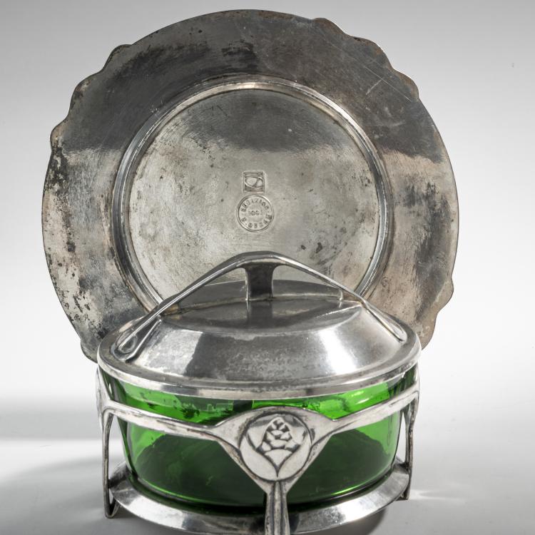 Bild 2 zu Objekt, Butterdose und Teller, 1901, Joseph Maria Olbrich, Hueck, Eduard, L&uuml;denscheid, 176C 706