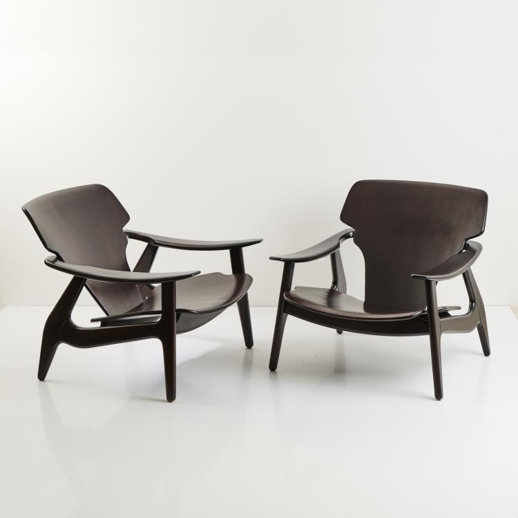 Hauptbild zu Objekt, Two 'DIZ' armchairs, 2002 (design), Sergio Rodrigues, LinBrasil, Brasilien; ClassiCon, M&uuml;nchen (Vertrieb &uuml;ber), 175B 408