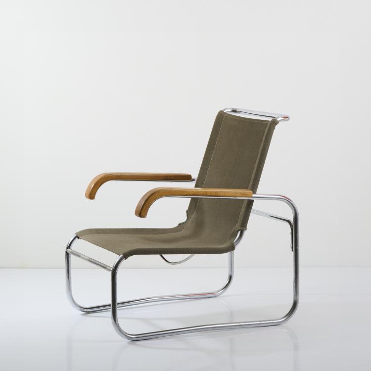 Hauptbild zu Objekt, 'B-35' tubular steel chair, 1928/29 (design), Marcel Breuer, Thonet, Frankenberg, 175B 104