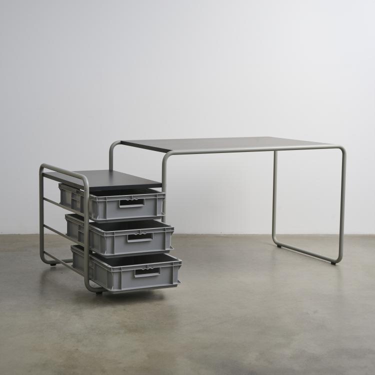 Bild 7 zu Objekt, 'Hommage &agrave; Marcel Breuer' prototype table with prototype chair, 2018, J&ouml;rg Schellmann, Thonet, Frankenberg, 176A 38