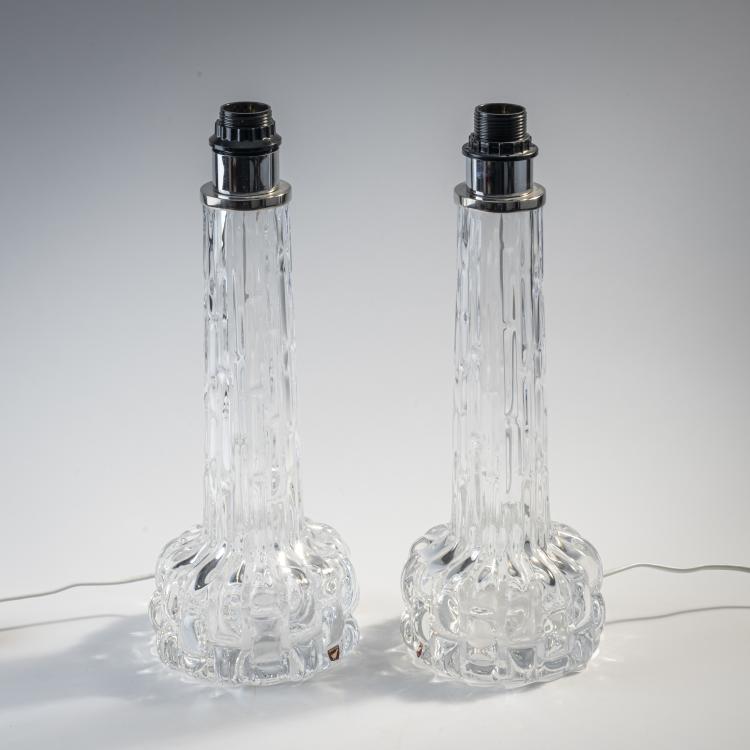 Hauptbild zu Objekt, Two lamp bases, 1970s, Carl Fagerlund (attributed), Orrefors Glasbruk, 177A 332