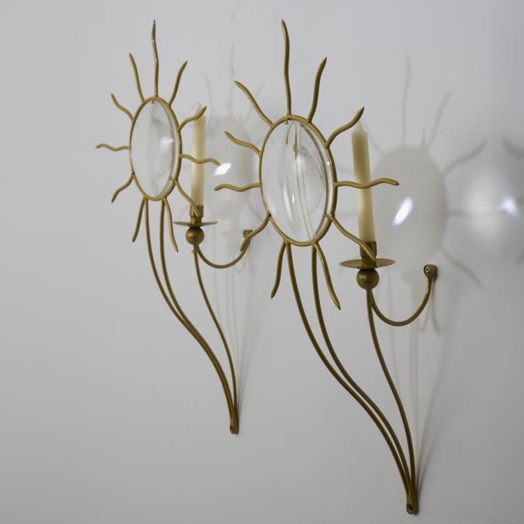 Bild 1 zu Objekt, Two 'Soleil' sconces, 1987 (design), Andr&eacute; Dubreuil, Ceccotti Collezioni, Pisa, 175B 393