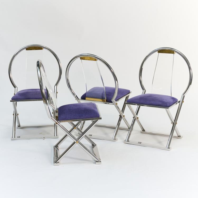 Bild 1 zu Objekt, Four 'Curved-Back side chairs', 1980s (design), Karl Springer, Springer Ltd., New York, 175B 375