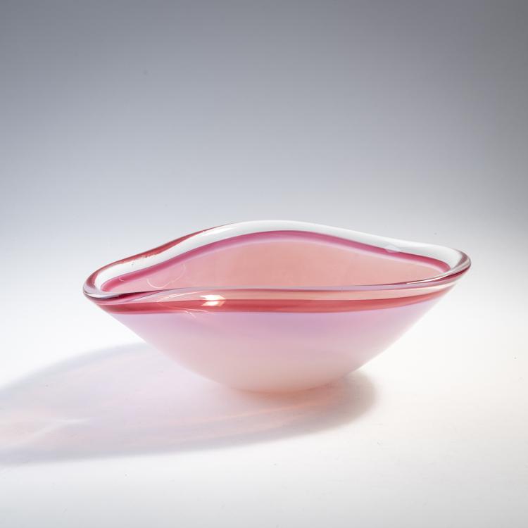 Bild 1 zu Objekt, Schale 'Rosa opala, bordo cristallo', 1956, Flavio Poli, Seguso Vetri d'Arte, 175C 591