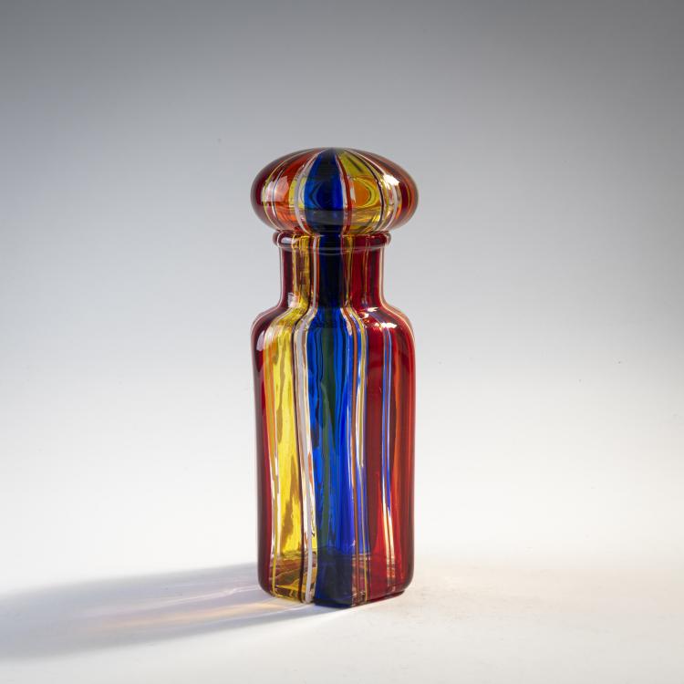 Hauptbild zu Objekt, Flasche mit Stopfen 'Canne policrome multiple', 1958, Ercole Barovier, Barovier & Toso, Murano, 175C 517