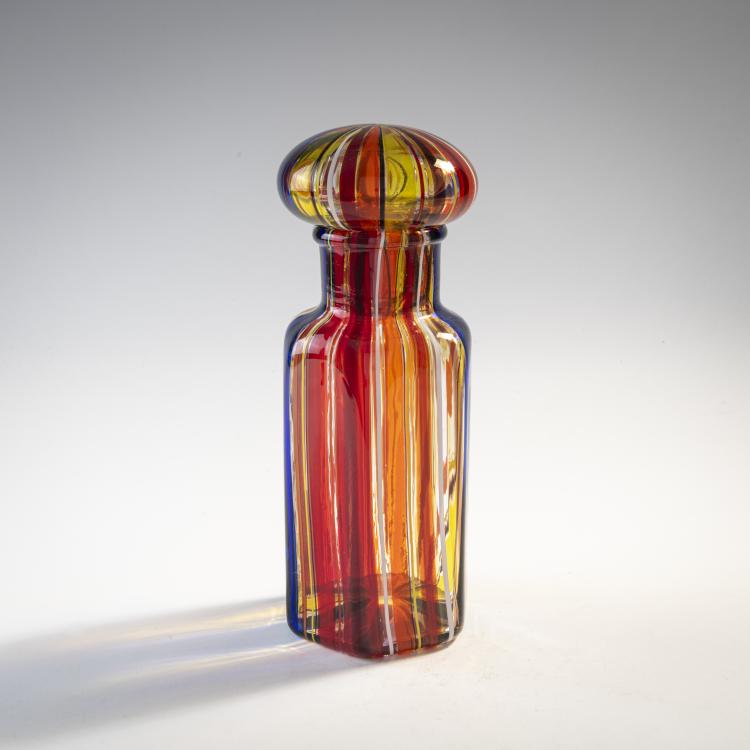 Bild 1 zu Objekt, Flasche mit Stopfen 'Canne policrome multiple', 1958, Ercole Barovier, Barovier & Toso, Murano, 175C 517