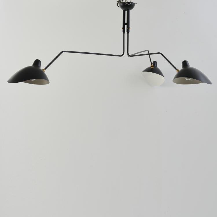Bild 1 zu Objekt, 'Suspension &agrave; trois bras pivotants' ceiling lamp, 1958 (design), Serge Mouille, Frankreich, 176B 291