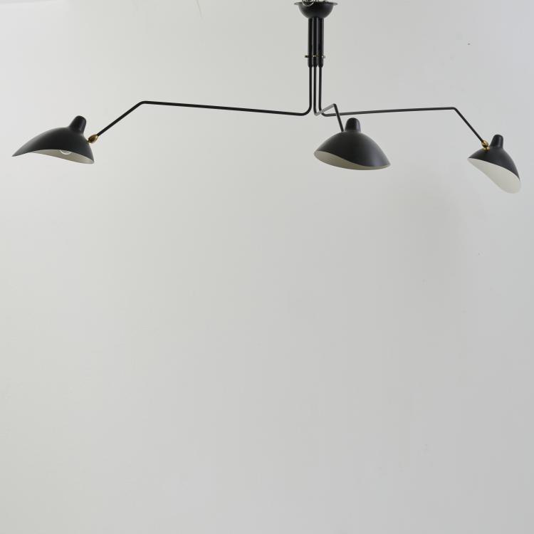 Bild 2 zu Objekt, 'Suspension &agrave; trois bras pivotants' ceiling lamp, 1958 (design), Serge Mouille, Frankreich, 176B 291