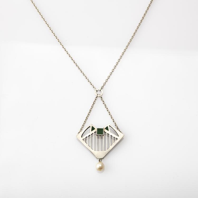 Hauptbild zu Objekt, Pendant with chain, c. 1902, Levinger, Heinrich, Pforzheim, 176C 738