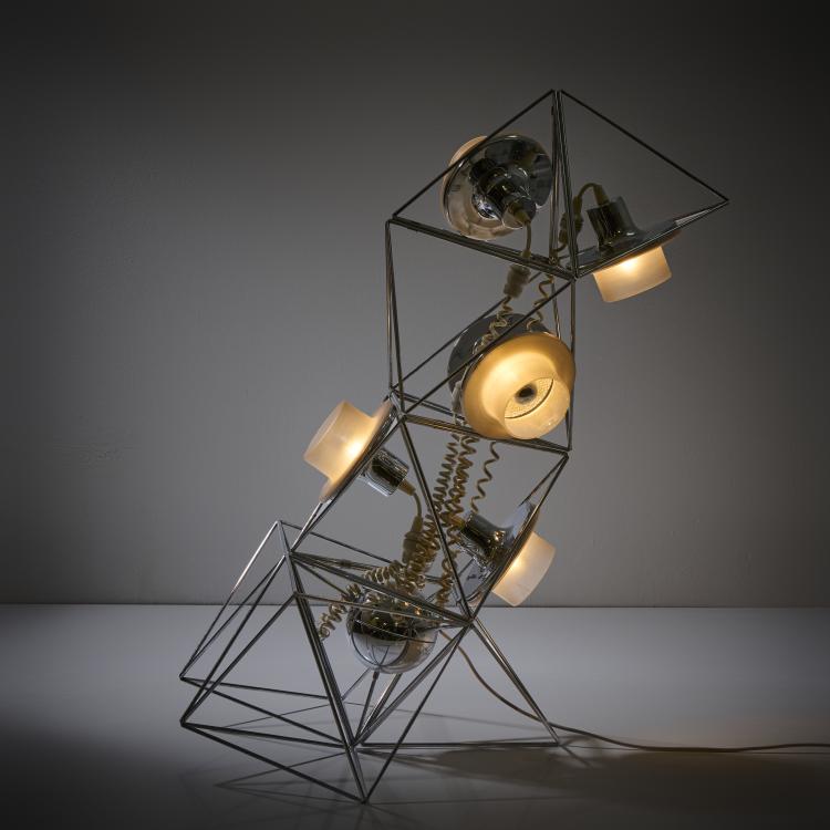 Hauptbild zu Objekt, 'Poliedra' floor lamp, 1969 (design), Felice Ragazzo, DH Guzzini, Mailand, 175B 305