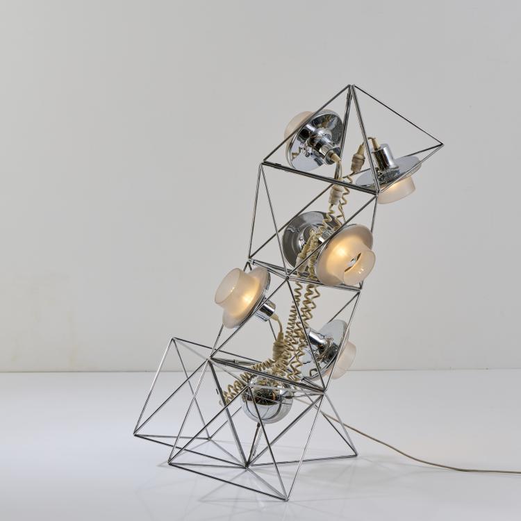 Bild 1 zu Objekt, 'Poliedra' floor lamp, 1969 (design), Felice Ragazzo, DH Guzzini, Mailand, 175B 305