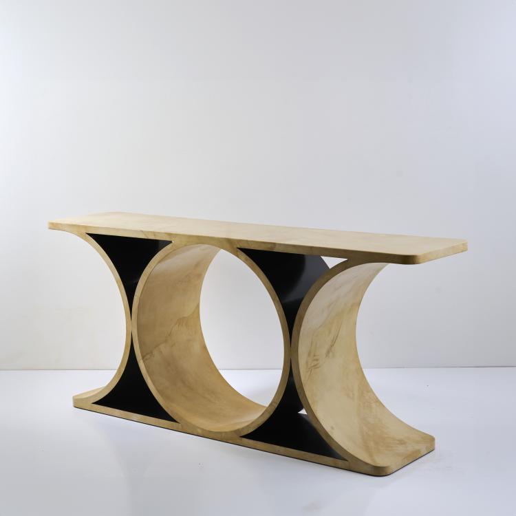 Bild 2 zu Objekt, 'JMF Double C Console' console table, 1980s (design), Karl Springer, Springer Ltd., New York, 175B 360