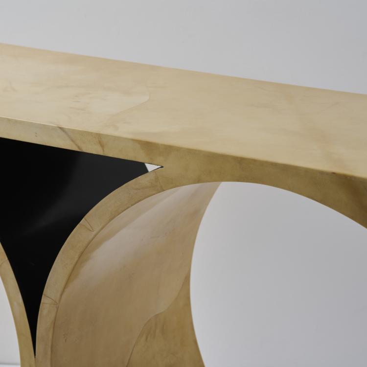 Bild 4 zu Objekt, 'JMF Double C Console' console table, 1980s (design), Karl Springer, Springer Ltd., New York, 175B 360