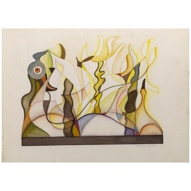 Hauptbild zu Objekt, 'Kaminfeuer' und 'Schwalbe am Nest', 1982, Heinrich Neuy, 177C 749