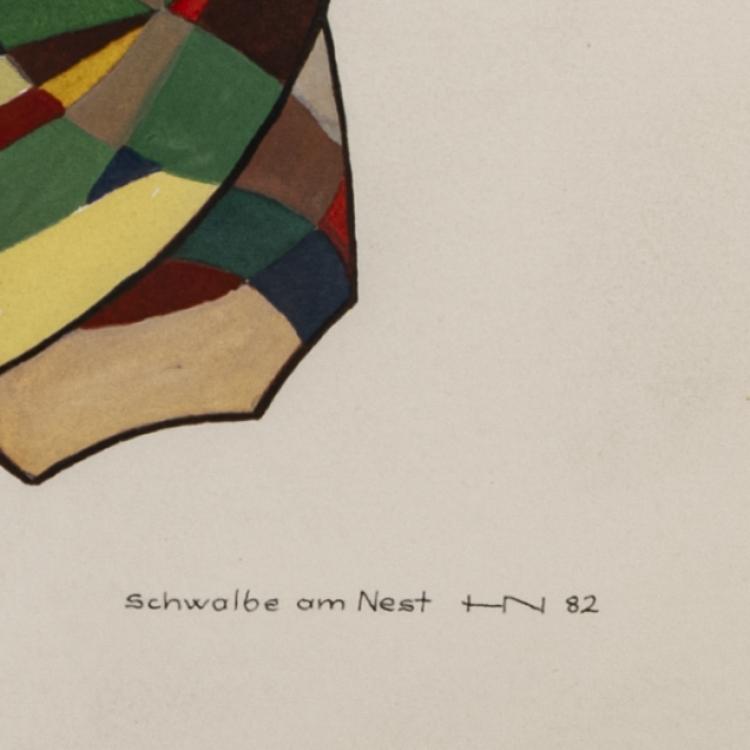 Bild 2 zu Objekt, 'Kaminfeuer' und 'Schwalbe am Nest', 1982, Heinrich Neuy, 177C 749