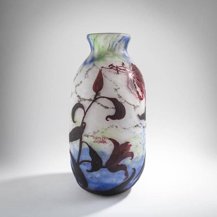 Bild 1 zu Objekt, Huge vase 'Lys tigr&eacute;', c. 1925, Muller Fr&egrave;res, Luneville, 176C 454