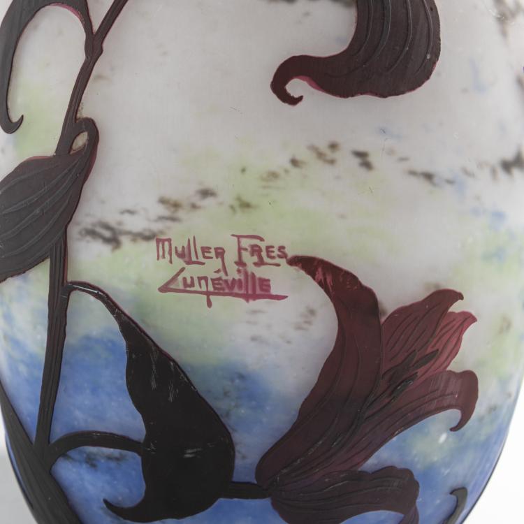 Bild 3 zu Objekt, Huge vase 'Lys tigr&eacute;', c. 1925, Muller Fr&egrave;res, Luneville, 176C 454