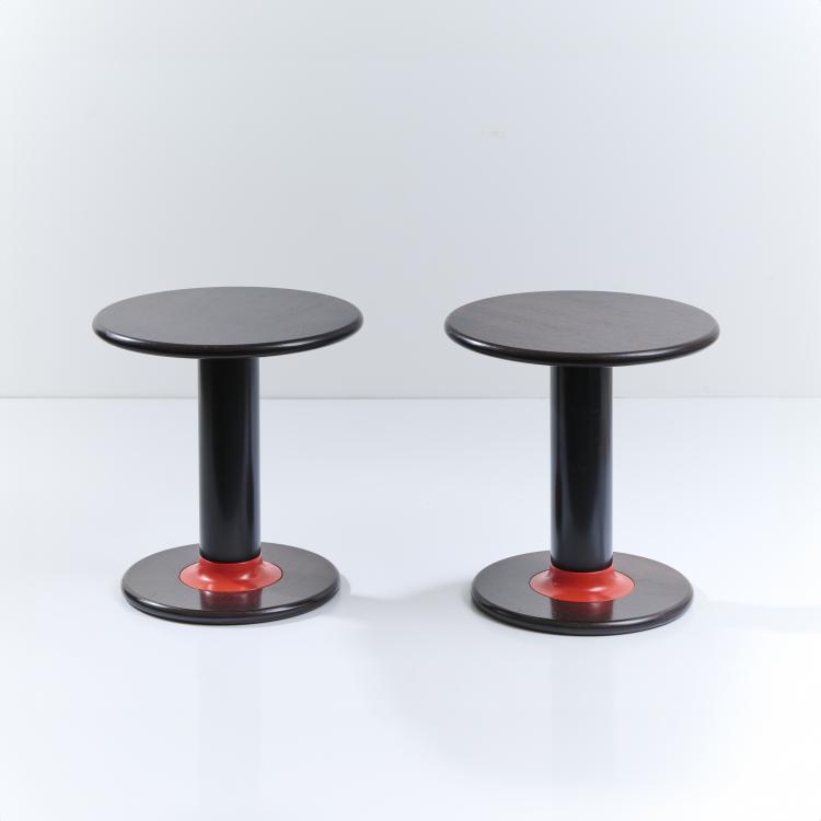 Bild 4 zu Objekt, Two 'Rocchettone T 44' side tables, 1966-67 (design), Ettore Sottsass, Poltronova, Pistoia, 175B 293