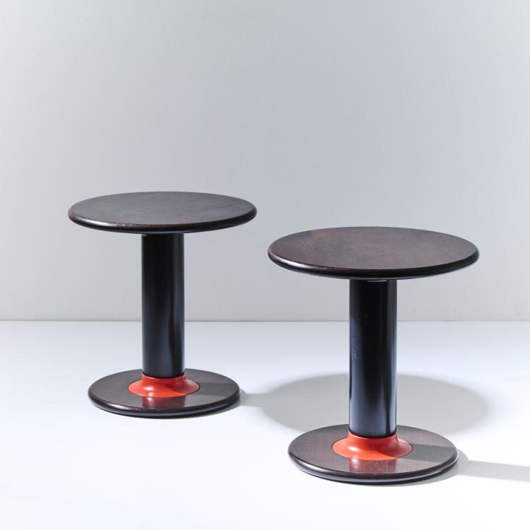 Bild 8 zu Objekt, Two 'Rocchettone T 44' side tables, 1966-67 (design), Ettore Sottsass, Poltronova, Pistoia, 175B 293
